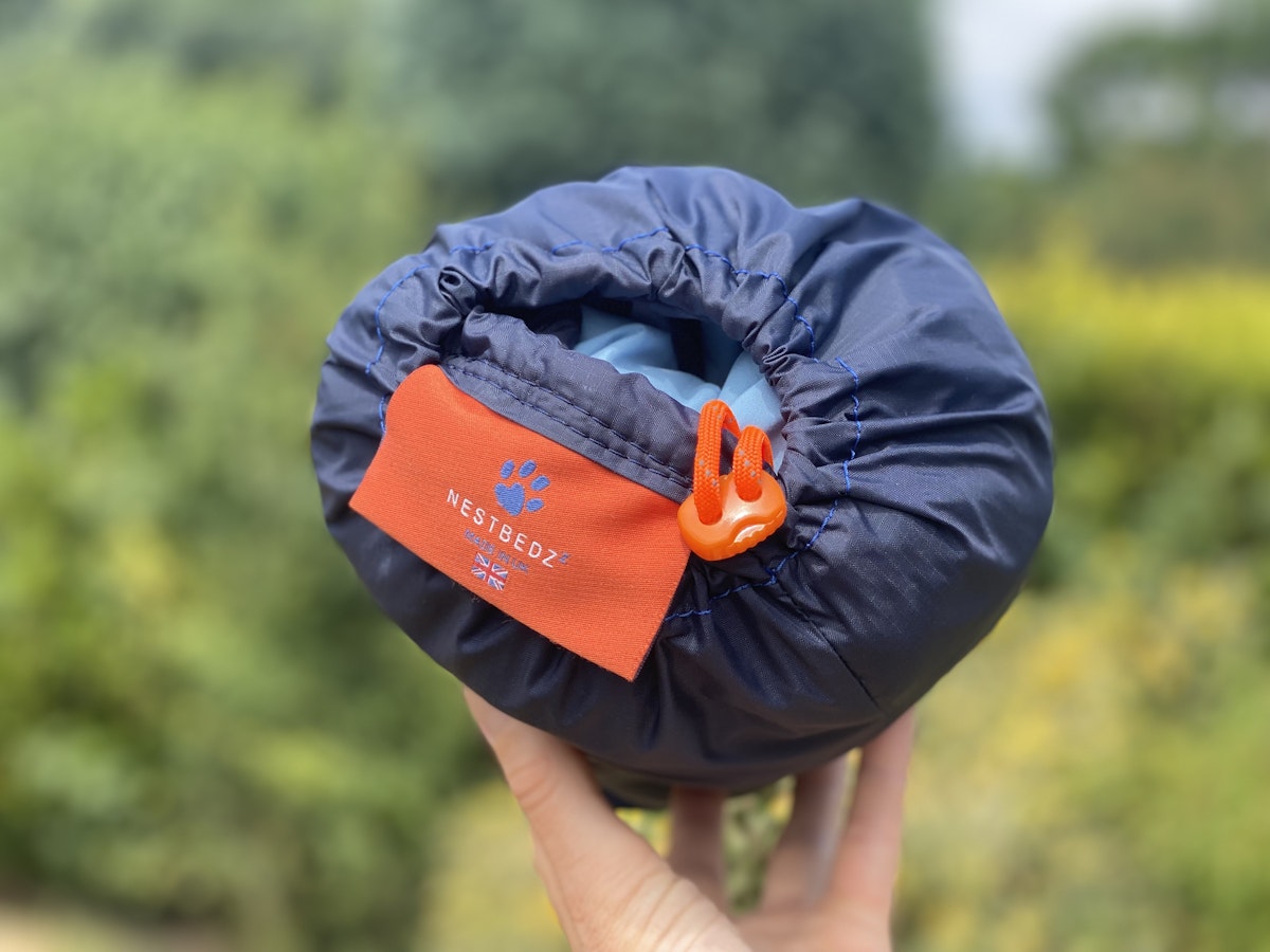 A Nestbedz packable dog bed